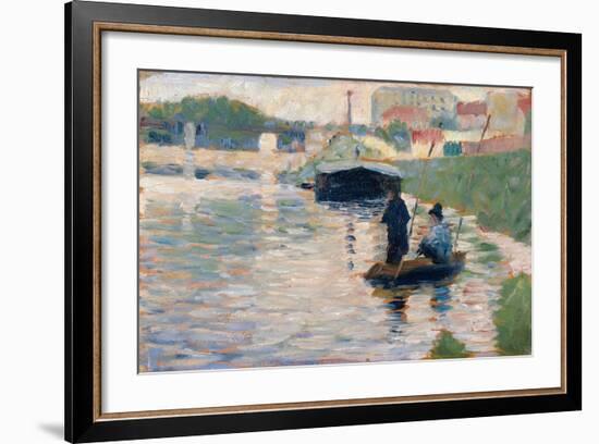 View of the Seine-Georges Seurat-Framed Giclee Print
