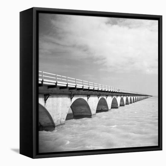 View of the Seven Mile Bridge from the Camping Areas-Michael J. Ackerman-Framed Premier Image Canvas