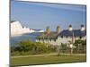 View of the Seven Sisters Cliffs, the Coastguard Cottages on Seaford Head, East Sussex-Neale Clarke-Mounted Photographic Print