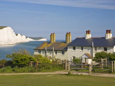 View Of The Seven Sisters Cliffs The Coastguard Cottages On