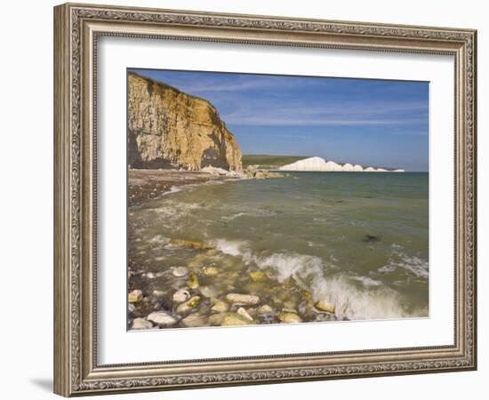 View of the Seven Sisters, Hope Gap Beach, Seaford Head, East Sussex, England-Neale Clarke-Framed Photographic Print