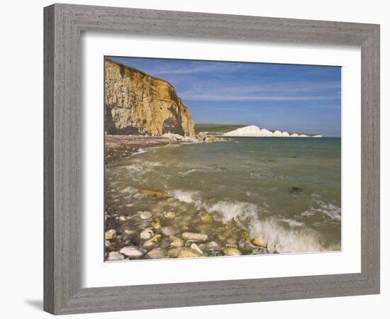 View of the Seven Sisters, Hope Gap Beach, Seaford Head, East Sussex, England-Neale Clarke-Framed Photographic Print