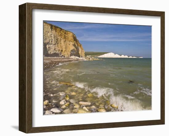 View of the Seven Sisters, Hope Gap Beach, Seaford Head, East Sussex, England-Neale Clarke-Framed Photographic Print