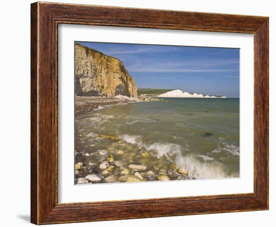 View of the Seven Sisters, Hope Gap Beach, Seaford Head, East Sussex, England-Neale Clarke-Framed Photographic Print