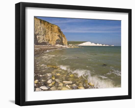 View of the Seven Sisters, Hope Gap Beach, Seaford Head, East Sussex, England-Neale Clarke-Framed Photographic Print