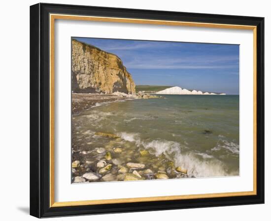 View of the Seven Sisters, Hope Gap Beach, Seaford Head, East Sussex, England-Neale Clarke-Framed Photographic Print