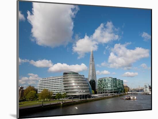 View of the Shard, City Hall and More London Along the River Thames, London, England, UK-Adina Tovy-Mounted Photographic Print