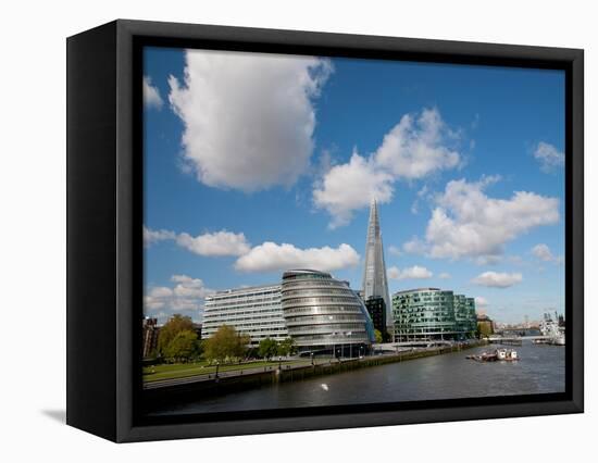 View of the Shard, City Hall and More London Along the River Thames, London, England, UK-Adina Tovy-Framed Premier Image Canvas