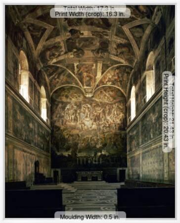 View Of The Sistine Chapel Showing The Last Judgement And Part Of