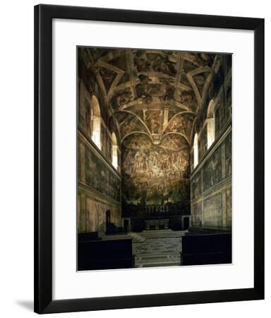 View Of The Sistine Chapel Showing The Last Judgement And Part Of The Ceiling Before Restoration Giclee Print By Michelangelo Buonarroti Art Com