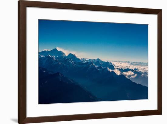 View of the skyline of Mount Everest and the Himalayas, Nepal, Asia-Laura Grier-Framed Photographic Print