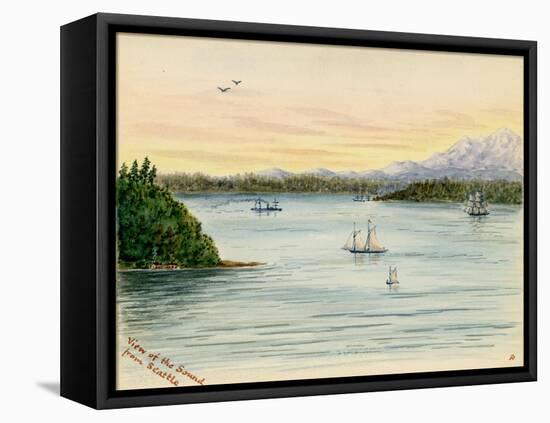 View of the Sound From Seattle-Alfred Downing-Framed Premier Image Canvas