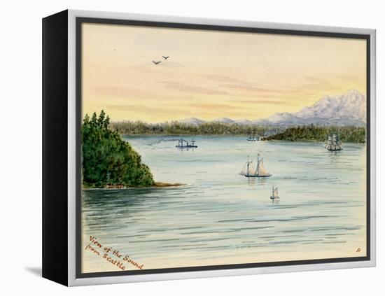 View of the Sound From Seattle-Alfred Downing-Framed Premier Image Canvas