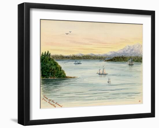 View of the Sound From Seattle-Alfred Downing-Framed Giclee Print