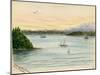 View of the Sound From Seattle-Alfred Downing-Mounted Giclee Print