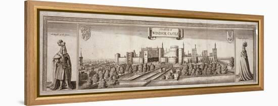 View of the South Side of Windsor Castle, Berkshire, C1660-Wenceslaus Hollar-Framed Premier Image Canvas