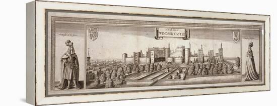 View of the South Side of Windsor Castle, Berkshire, C1660-Wenceslaus Hollar-Framed Premier Image Canvas