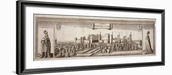 View of the South Side of Windsor Castle, Berkshire, C1660-Wenceslaus Hollar-Framed Giclee Print