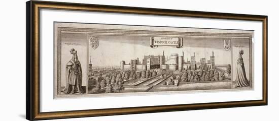 View of the South Side of Windsor Castle, Berkshire, C1660-Wenceslaus Hollar-Framed Giclee Print