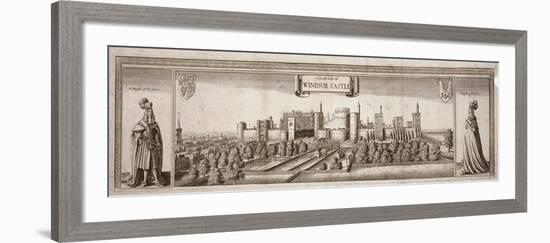 View of the South Side of Windsor Castle, Berkshire, C1660-Wenceslaus Hollar-Framed Giclee Print