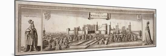 View of the South Side of Windsor Castle, Berkshire, C1660-Wenceslaus Hollar-Mounted Giclee Print