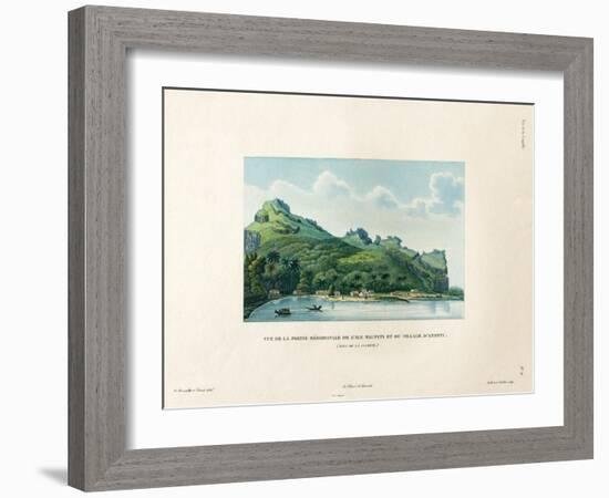 View of the Southern Part of Maupiti and the Village of Atipiti-Ambroise Tardieu-Framed Giclee Print