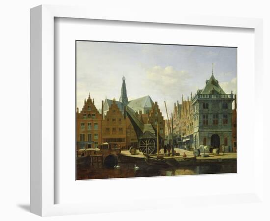 View of the Spaarne at Haarlem, 1667-Gerrit Adriaensz Berckheyde-Framed Giclee Print