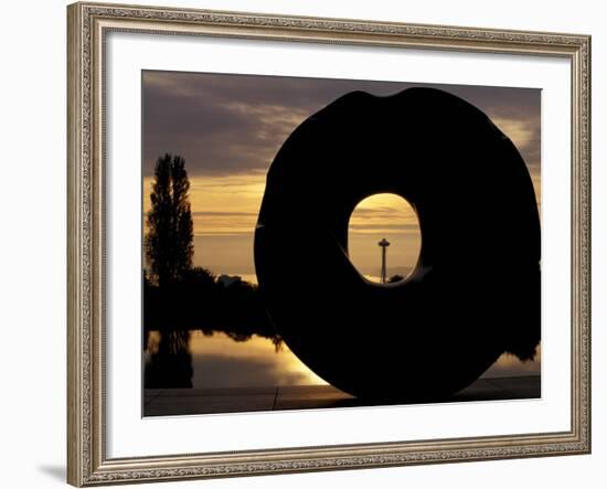 View of the Space Needle, Discovery Park, Seattle, Washington, USA-William Sutton-Framed Photographic Print