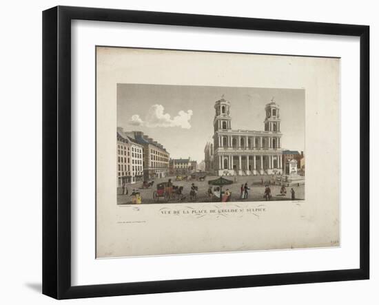 View of the Square of the Church of Saint-Sulpice-Henri Courvoisier-Voisin-Framed Giclee Print