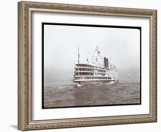 View of the Steamship "C.W. Morse", Presumably on the Hudson River Near West Point Upon the Visit…-Byron Company-Framed Giclee Print