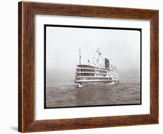 View of the Steamship "C.W. Morse", Presumably on the Hudson River Near West Point Upon the Visit…-Byron Company-Framed Giclee Print