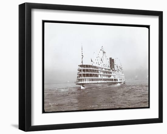 View of the Steamship "C.W. Morse", Presumably on the Hudson River Near West Point Upon the Visit…-Byron Company-Framed Giclee Print