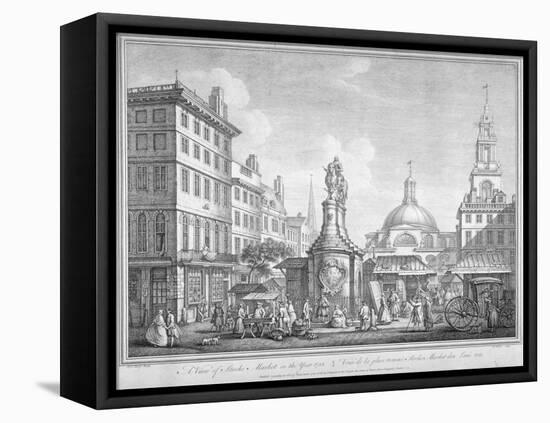 View of the Stocks Market in Poutry, City of London, in the Year 1738-Henry Fletcher-Framed Premier Image Canvas