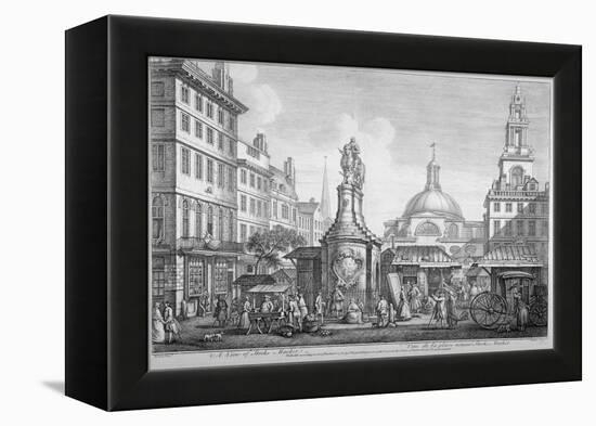 View of the Stocks Market, Poultry, City of London, 1753-Henry Fletcher-Framed Premier Image Canvas