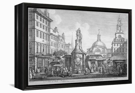 View of the Stocks Market, Poultry, City of London, 1753-Henry Fletcher-Framed Premier Image Canvas