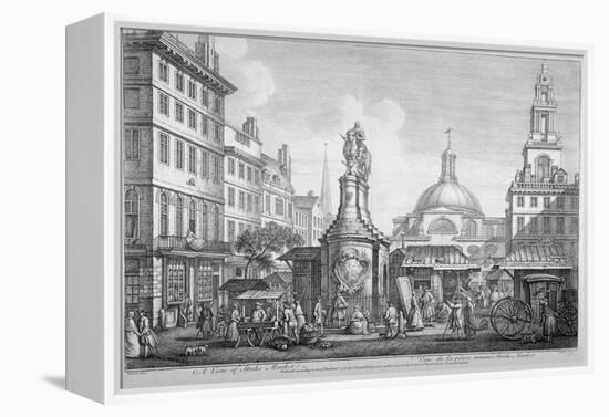 View of the Stocks Market, Poultry, City of London, 1753-Henry Fletcher-Framed Premier Image Canvas