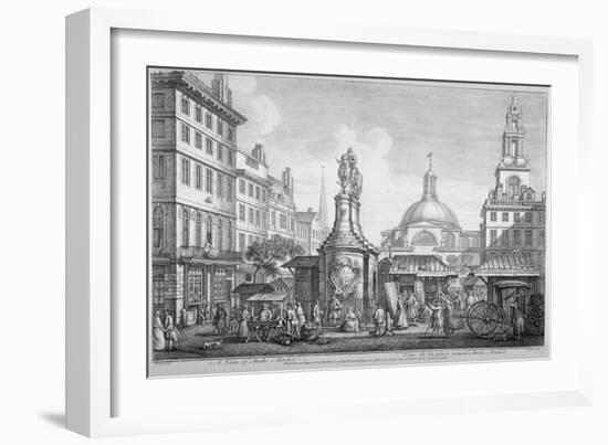 View of the Stocks Market, Poultry, City of London, 1753-Henry Fletcher-Framed Giclee Print