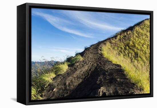 View of the Summit of the Gunung Batur on the Gunung Abang and the Gunung Agung-Christoph Mohr-Framed Premier Image Canvas