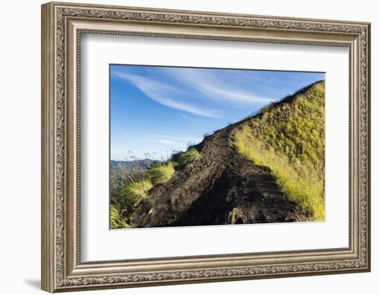 View of the Summit of the Gunung Batur on the Gunung Abang and the Gunung Agung-Christoph Mohr-Framed Photographic Print