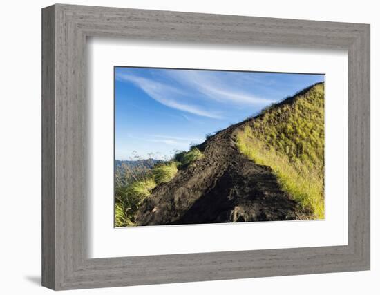 View of the Summit of the Gunung Batur on the Gunung Abang and the Gunung Agung-Christoph Mohr-Framed Photographic Print