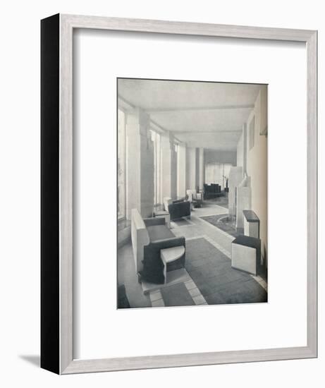 'View of the Sun Room in daylight, showing the three windows and columns', 1930-Unknown-Framed Photographic Print