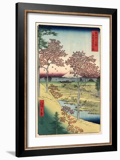 View of the Sunset at Meguro, Edo-Ando Hiroshige-Framed Art Print