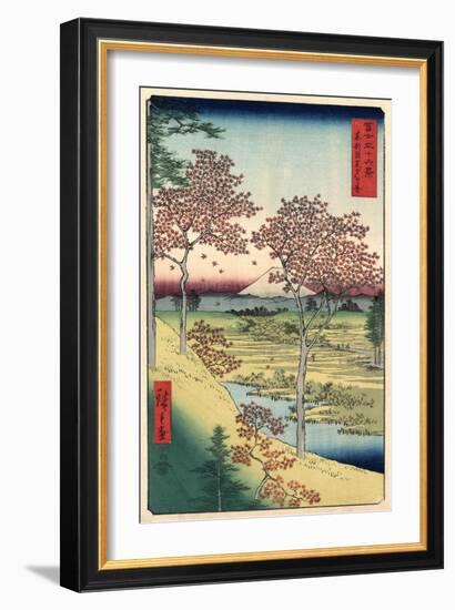 View of the Sunset at Meguro, Edo-Ando Hiroshige-Framed Art Print