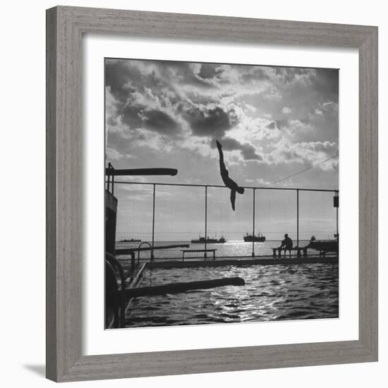 View of the Swimming Pool at the Army and Navy Club in Manila-Carl Mydans-Framed Photographic Print