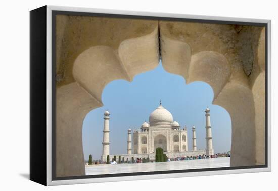 View of the Taj Mahal, Agra, Uttar Pradesh, India-null-Framed Premier Image Canvas