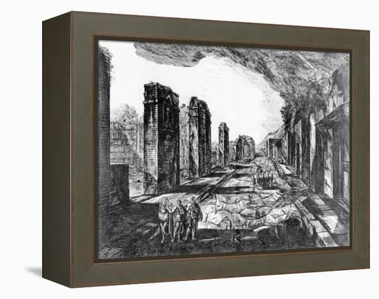 View of the Tavern of Pompeii with the Priapus Shop Sign-Giovanni Battista Piranesi-Framed Premier Image Canvas