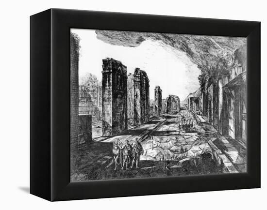 View of the Tavern of Pompeii with the Priapus Shop Sign-Giovanni Battista Piranesi-Framed Premier Image Canvas