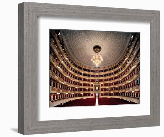 View of the Teatro alla Scala, Milan, after its restoration in 2004, Milan, Italy-Giuseppe Piermarini-Framed Art Print