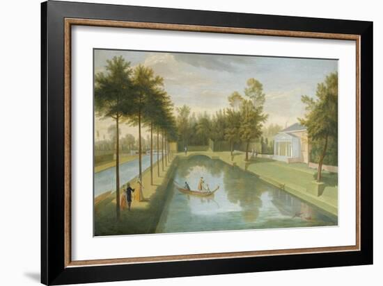 View of the Temple by the Water, with the Basin and Long Canal, Chiswick Villa-Pieter Andreas Rysbrack-Framed Giclee Print