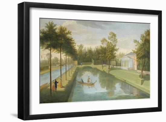 View of the Temple by the Water, with the Basin and Long Canal, Chiswick Villa-Pieter Andreas Rysbrack-Framed Giclee Print